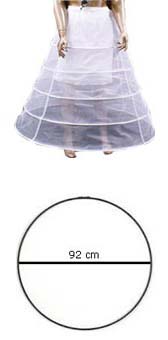 Underskirt with 5 crinoline